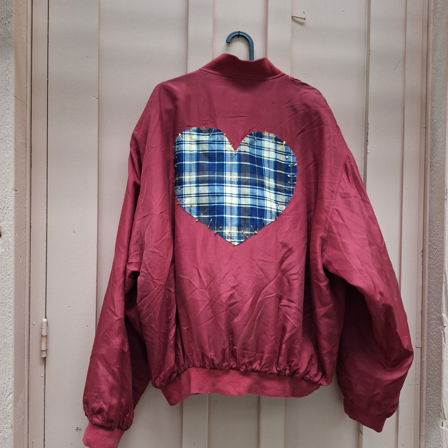 Pierced Heart Silk Bomber Jacket