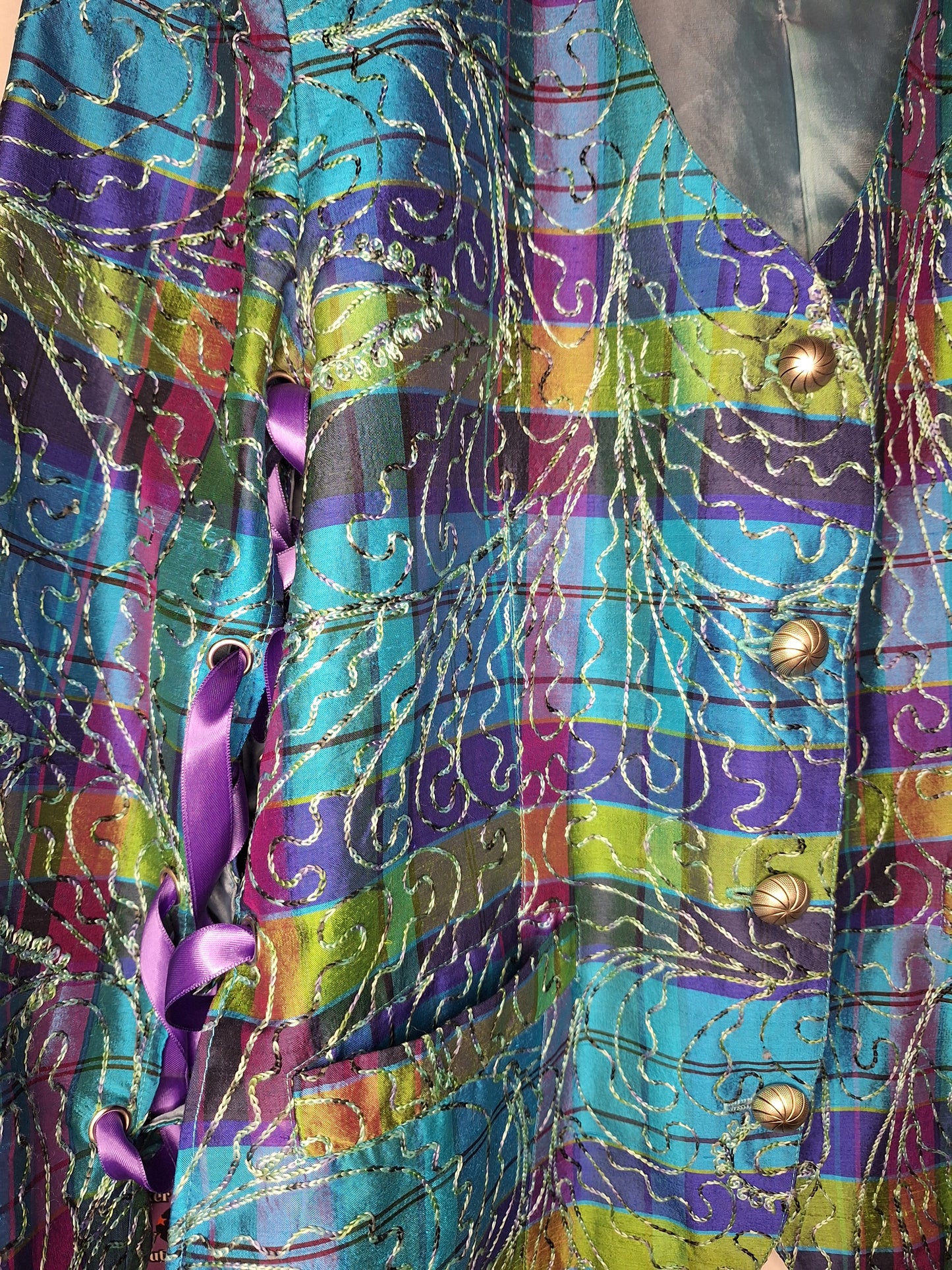 Peacock Silk Corset Jacket