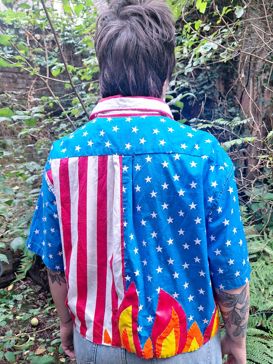 Burn The Flag Crop Top