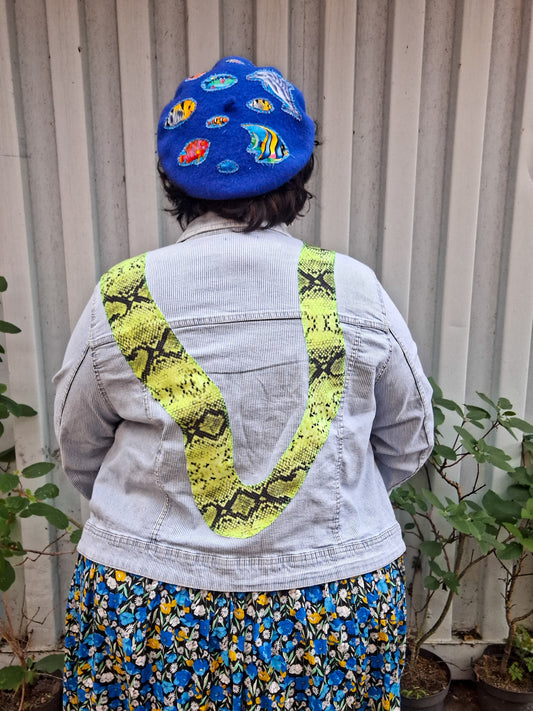 Green Snake Denim Jacket