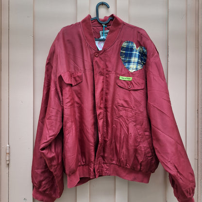 Pierced Heart Silk Bomber Jacket