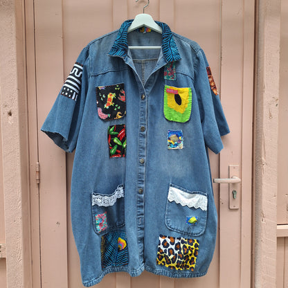 Patched Up Denim Shirt