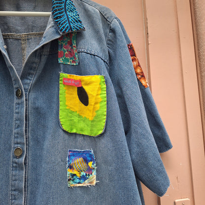 Patched Up Denim Shirt
