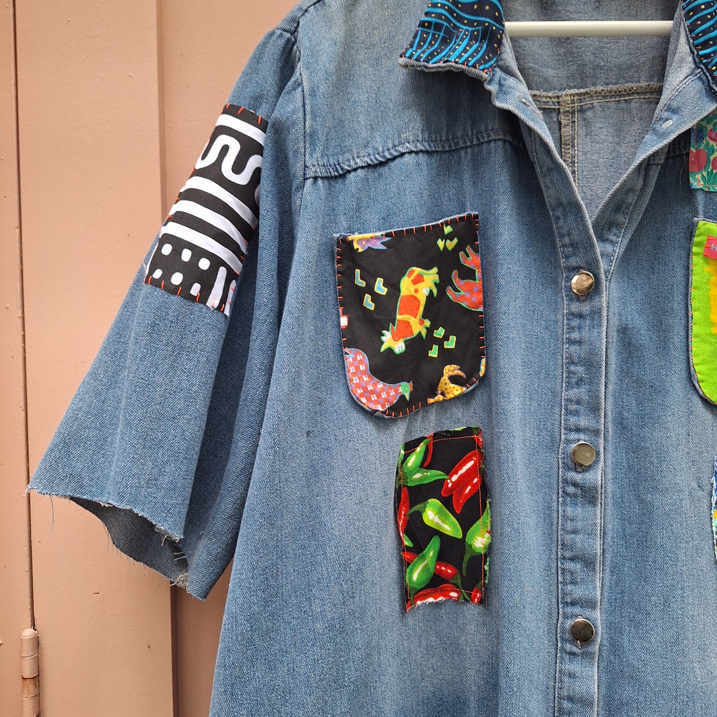 Patched Up Denim Shirt