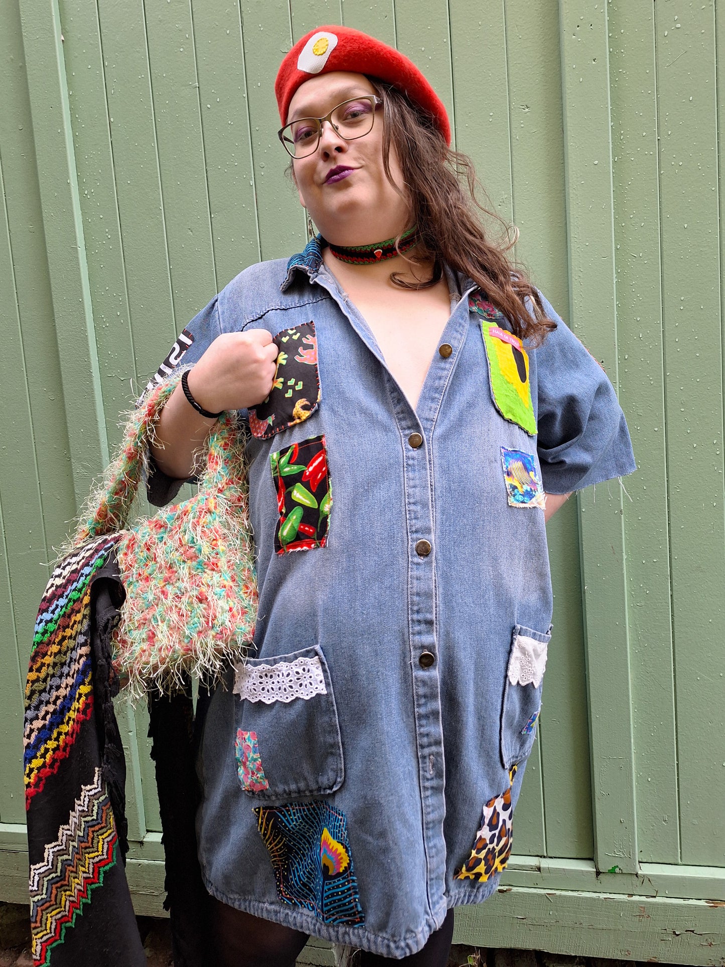Patched Up Denim Shirt