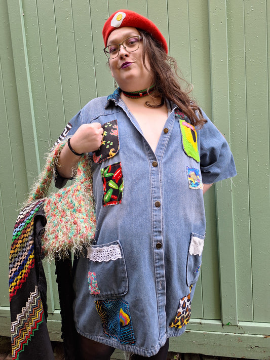 Patched Up Denim Shirt
