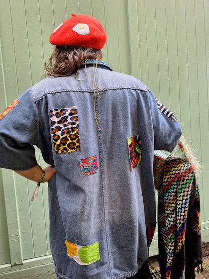 Patched Up Denim Shirt