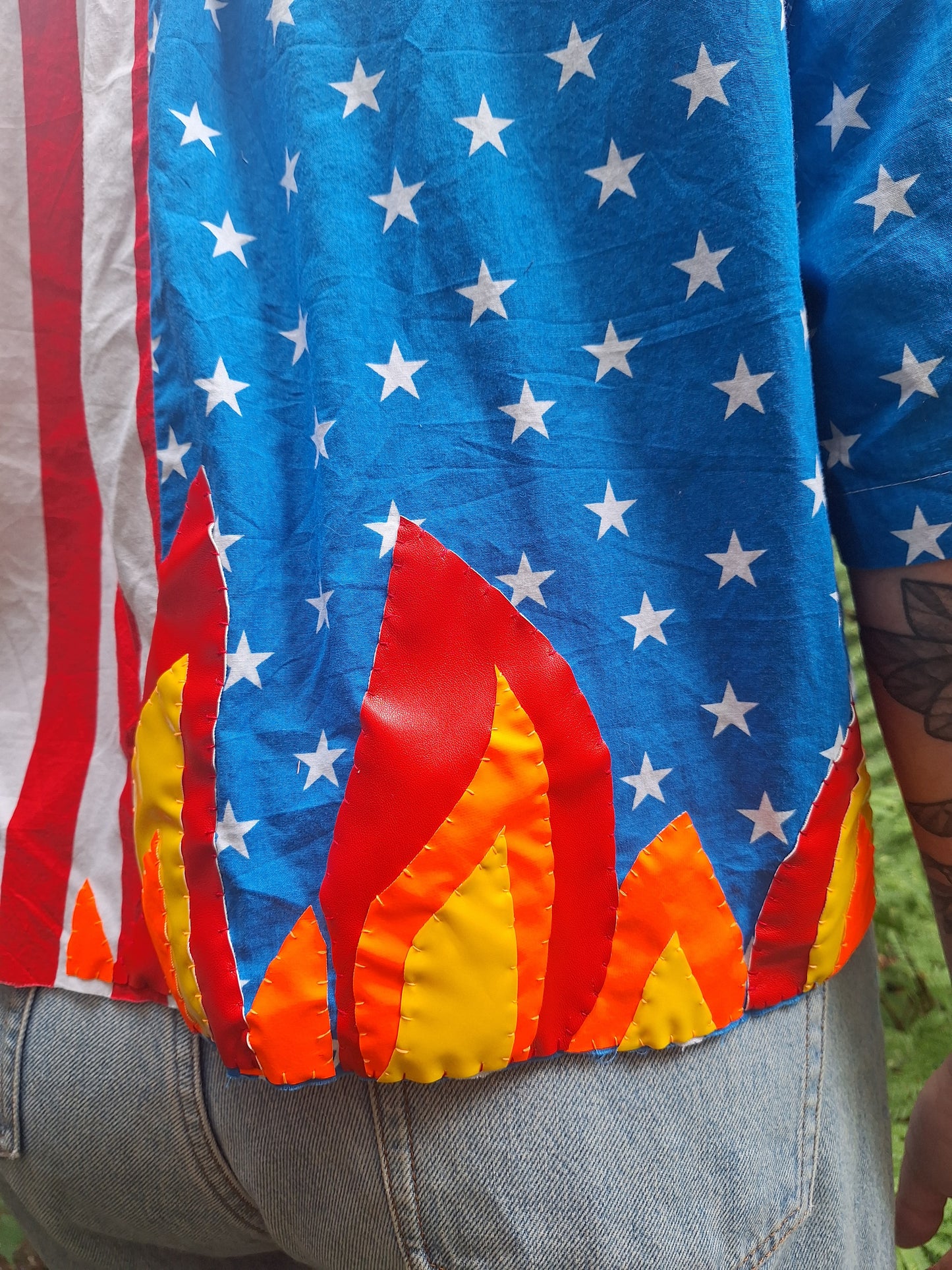 Burn The Flag Crop Top