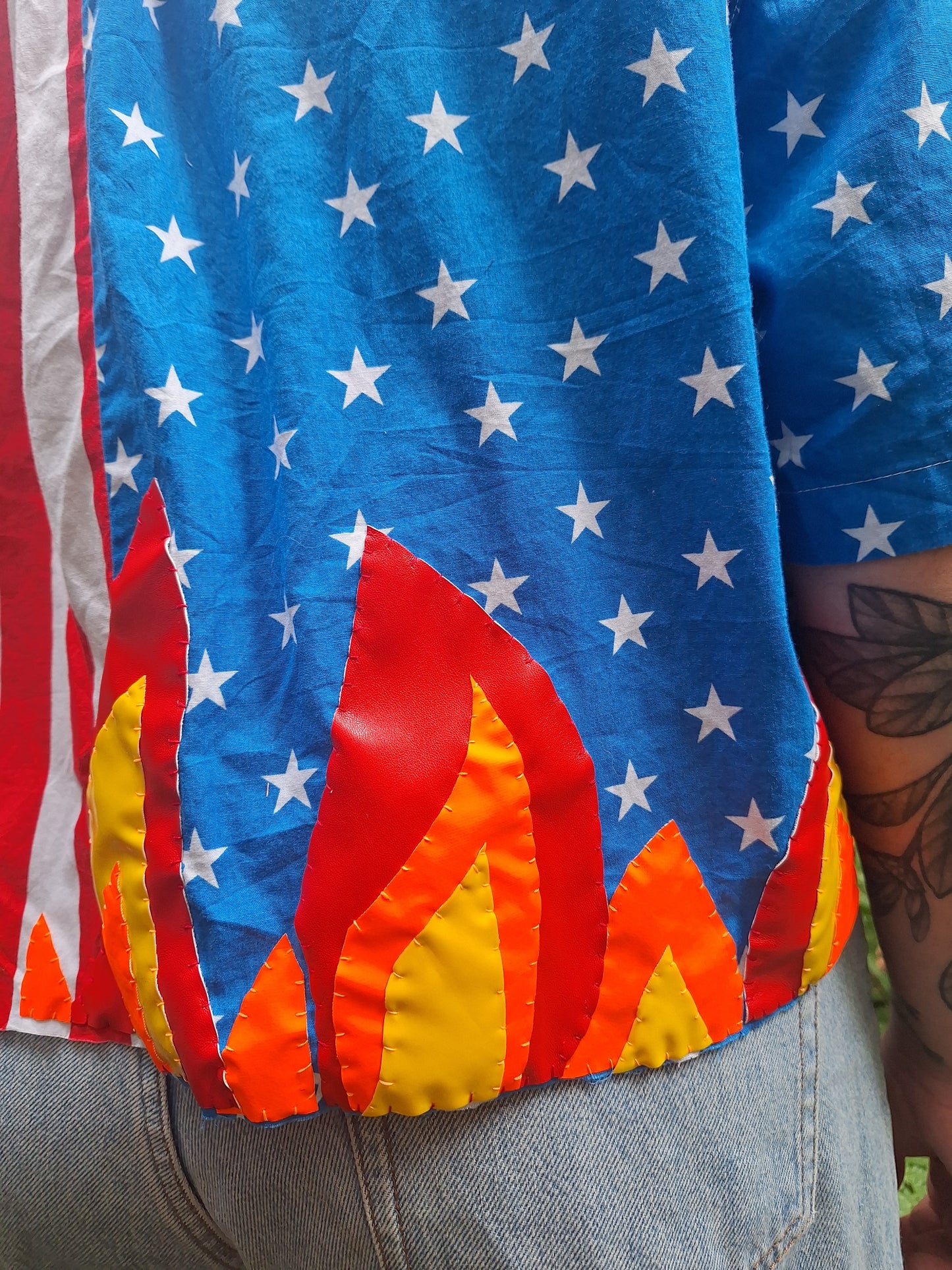 Burn The Flag Crop Top