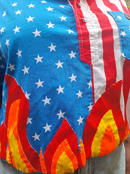 Burn The Flag Crop Top