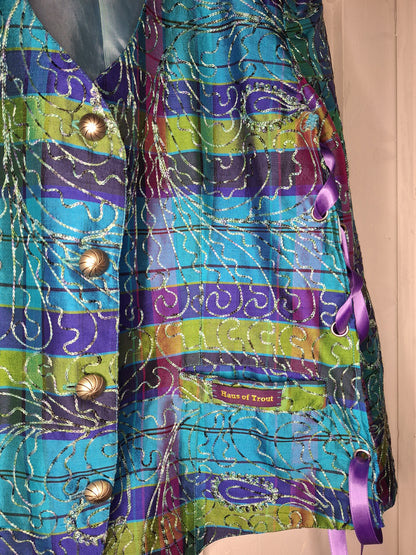 Peacock Silk Corset Jacket