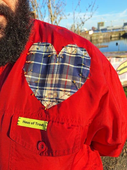 Pierced Heart Silk Bomber Jacket