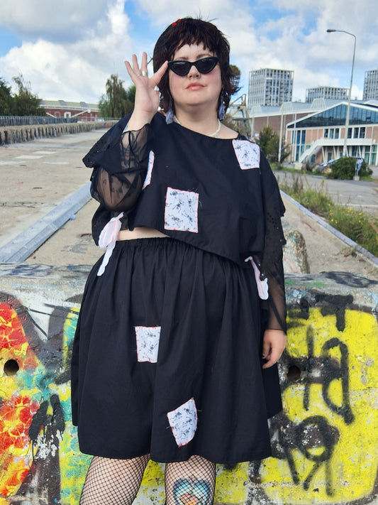 Spooky Skeletons Top and Skirt Set