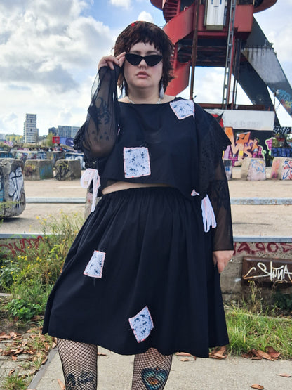 Spooky Skeletons Top and Skirt Set