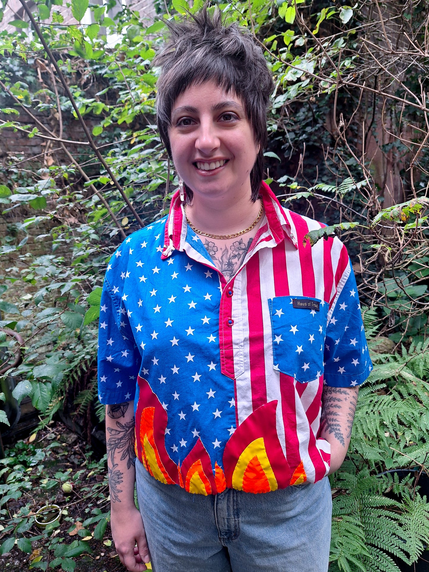 Burn The Flag Crop Top