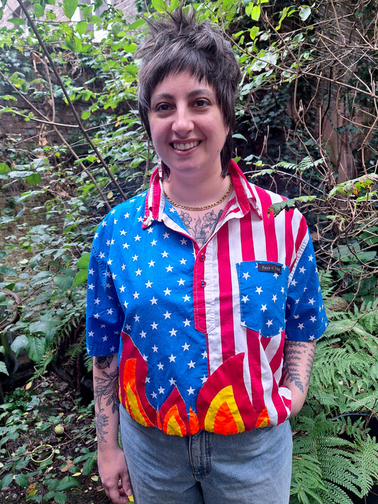 Burn The Flag Crop Top