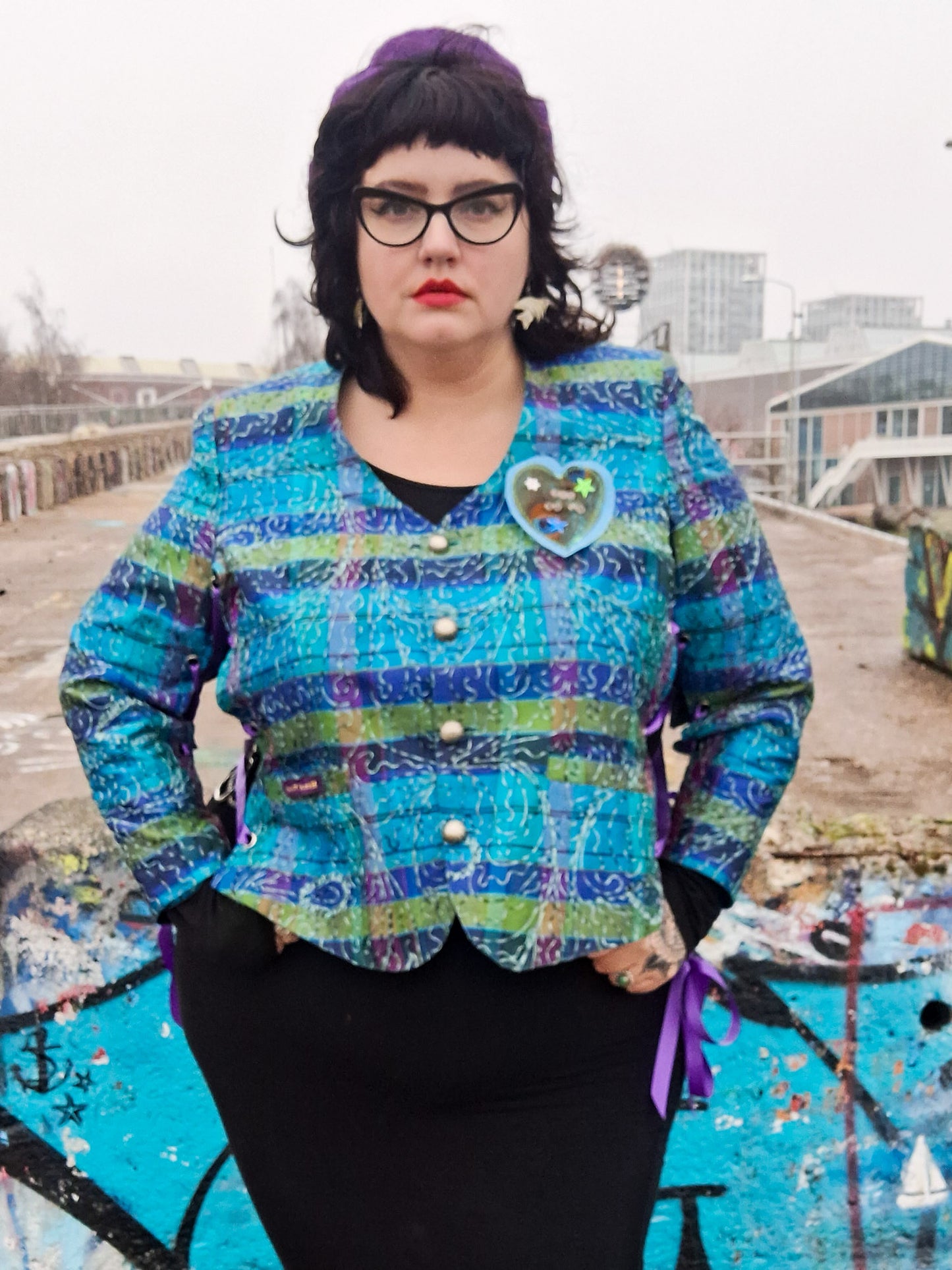 Peacock Silk Corset Jacket