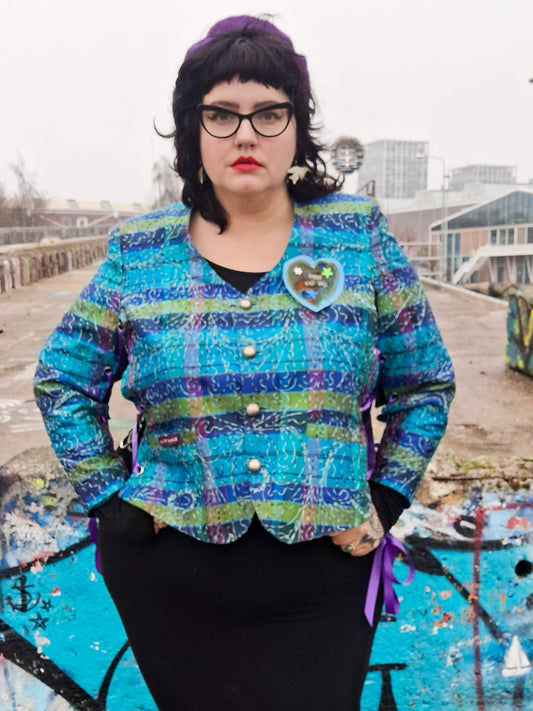 Peacock Silk Corset Jacket