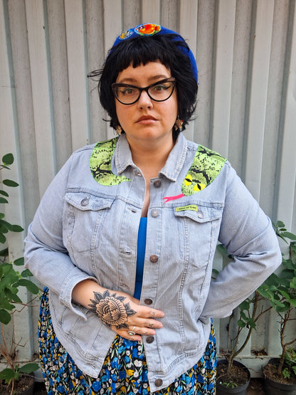Green Snake Denim Jacket