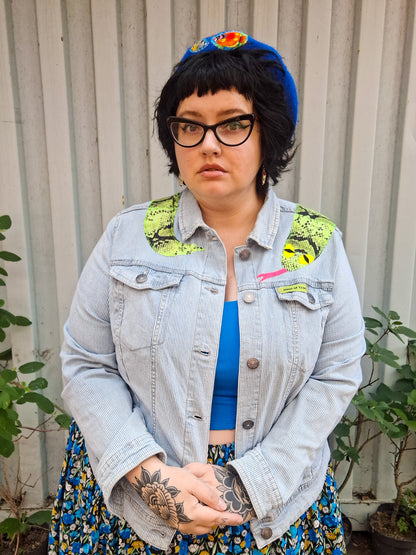 Green Snake Denim Jacket