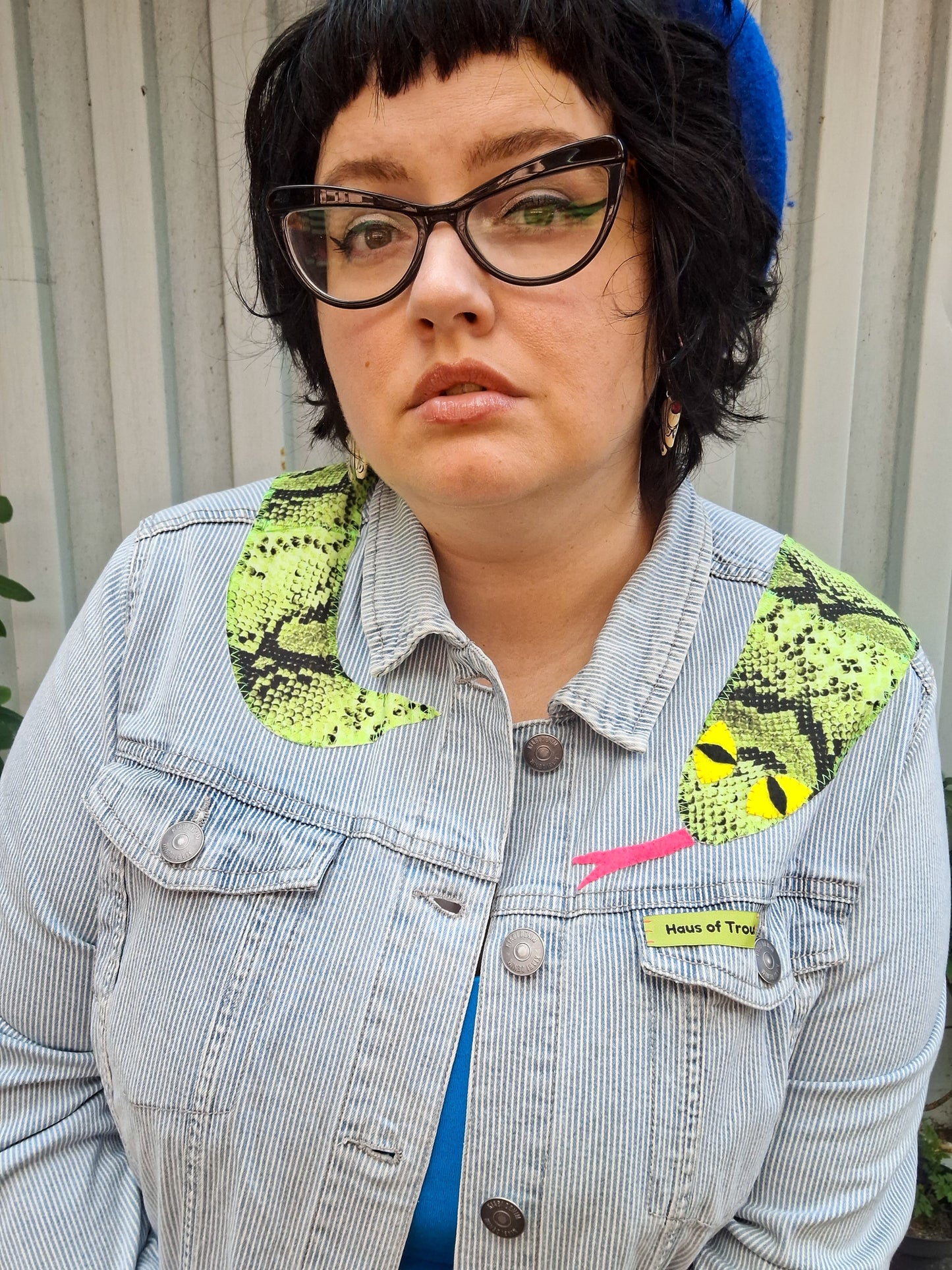Green Snake Denim Jacket